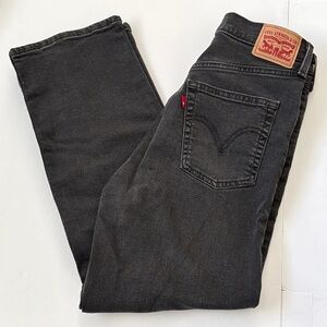 Levi's Black Ribcage Ankle Jeans